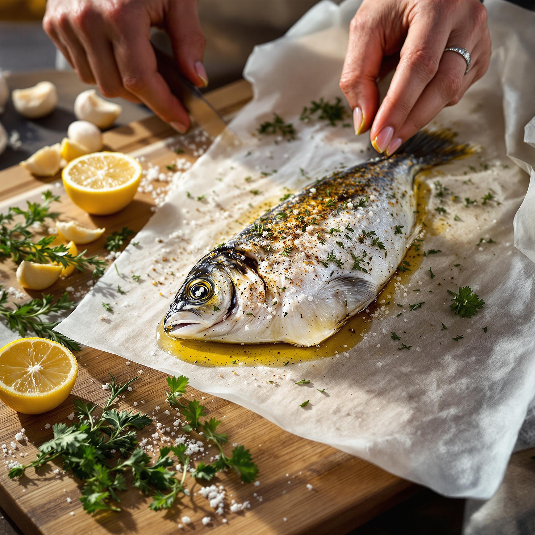 Orata al cartoccio con erbe aromatiche