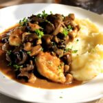 Pollo al marsala con funghi