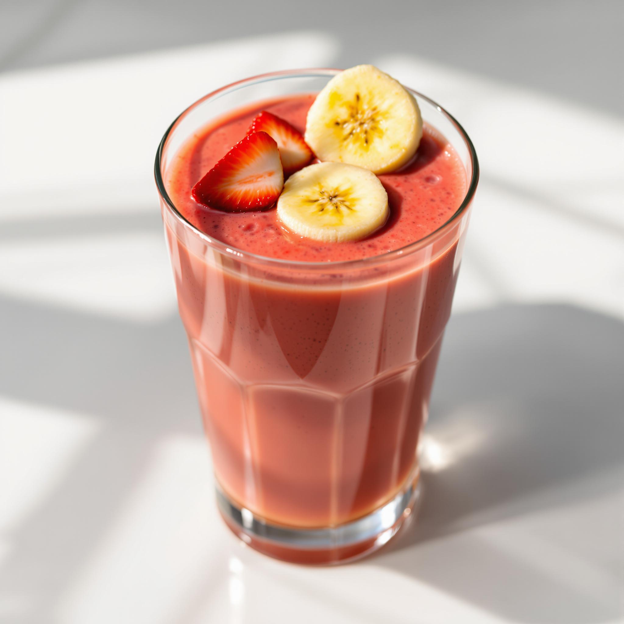 Smoothie alla banana e fragola