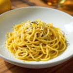 Spaghetti con bottarga e limone