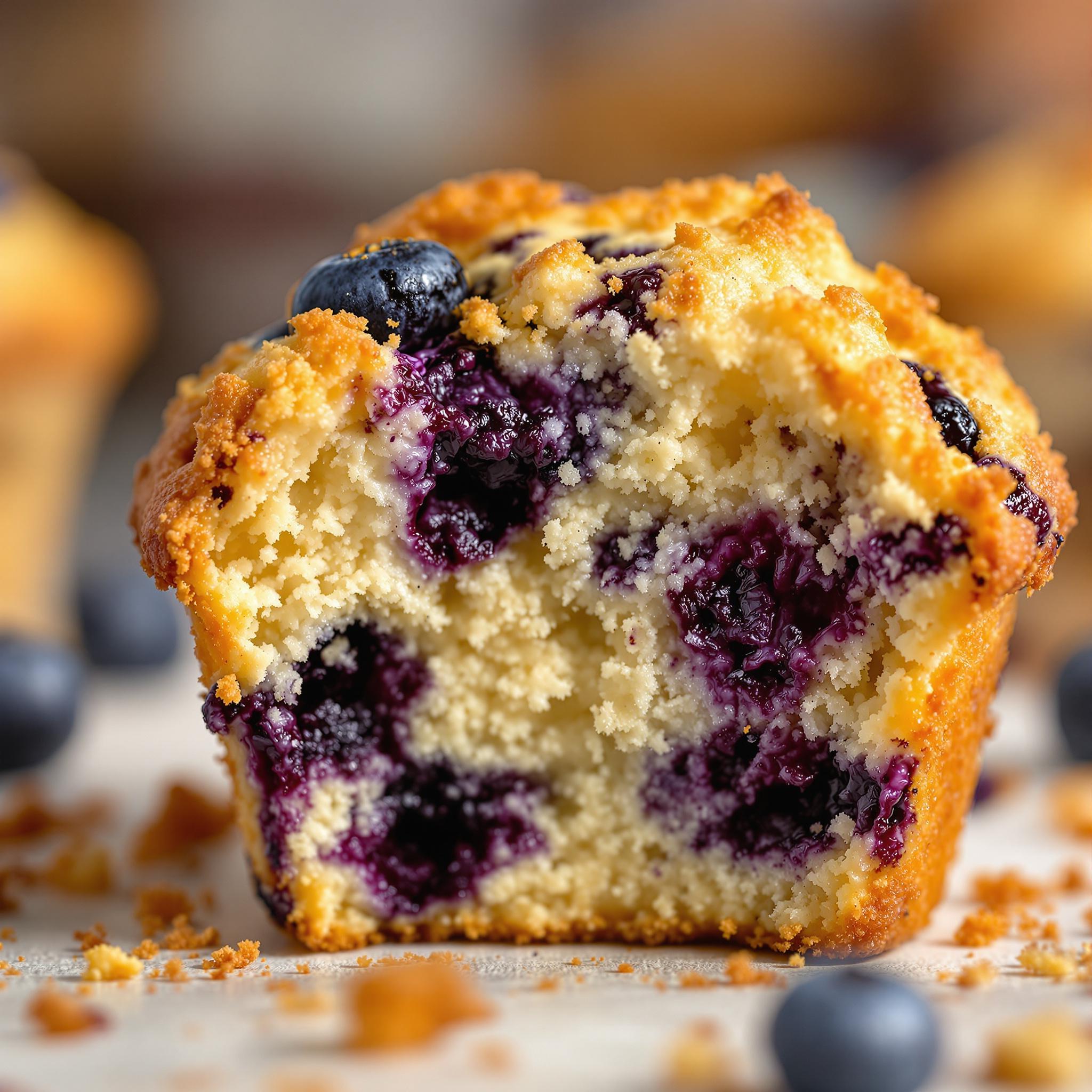 Muffin ai mirtilli e yogurt