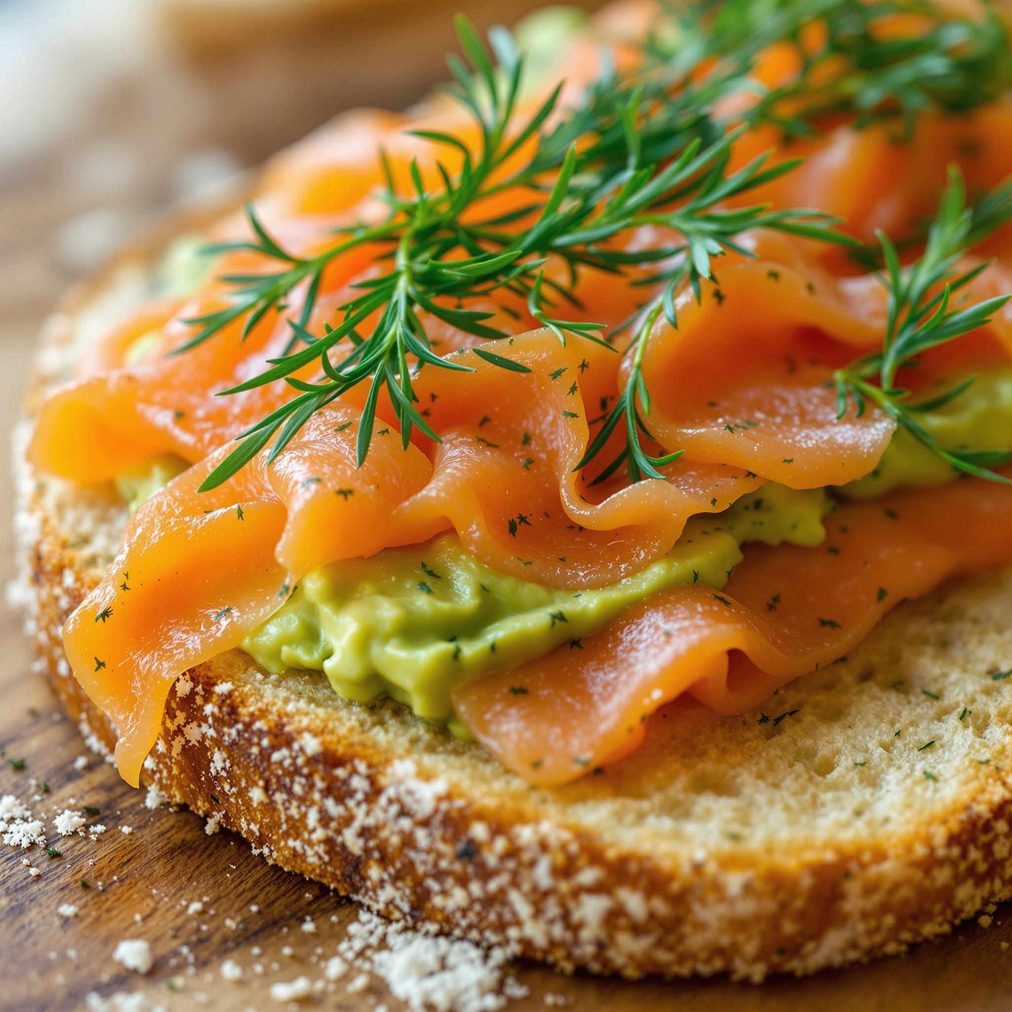Tartine miste con salmone e avocado
