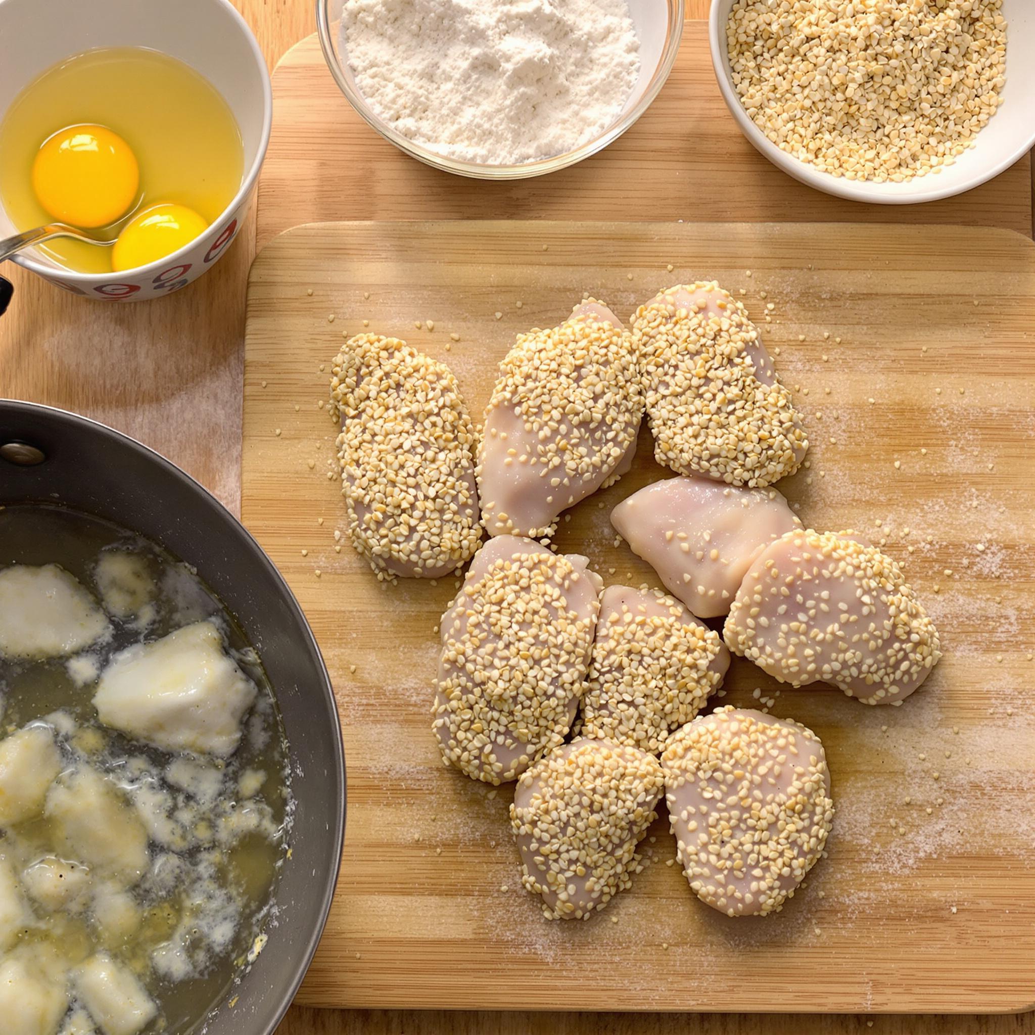 Bocconcini di pollo al sesamo
