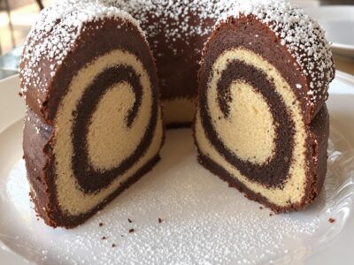 Ciambella bicolore vaniglia e cacao: dolcezza irresistibile!