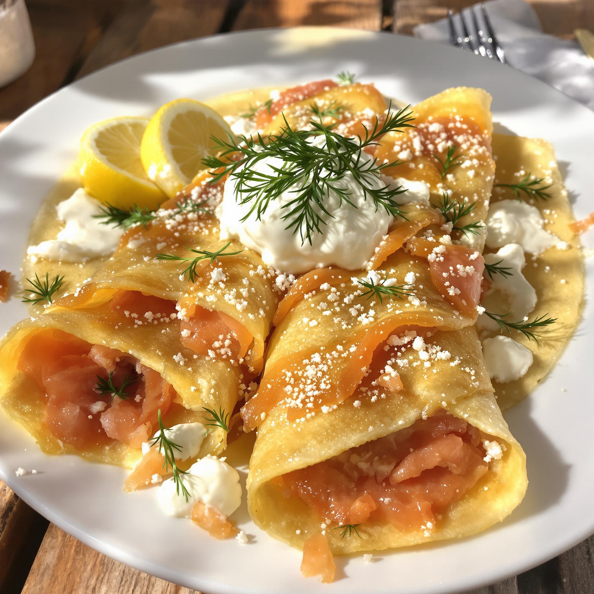 Crêpes al salmone affumicato