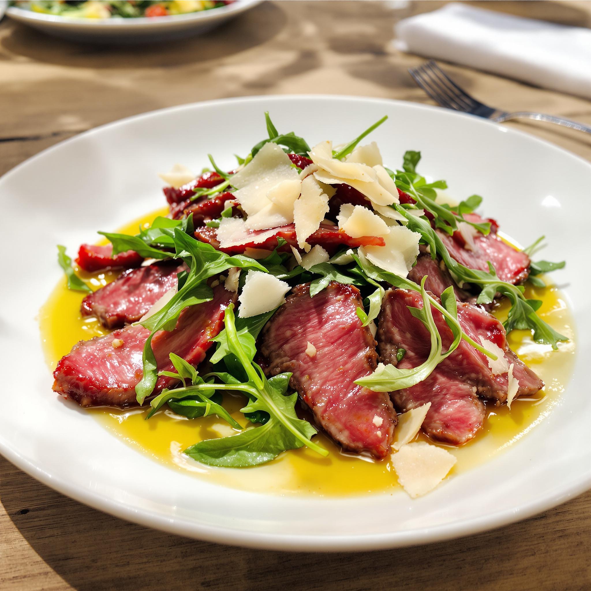 Straccetti di manzo con rucola