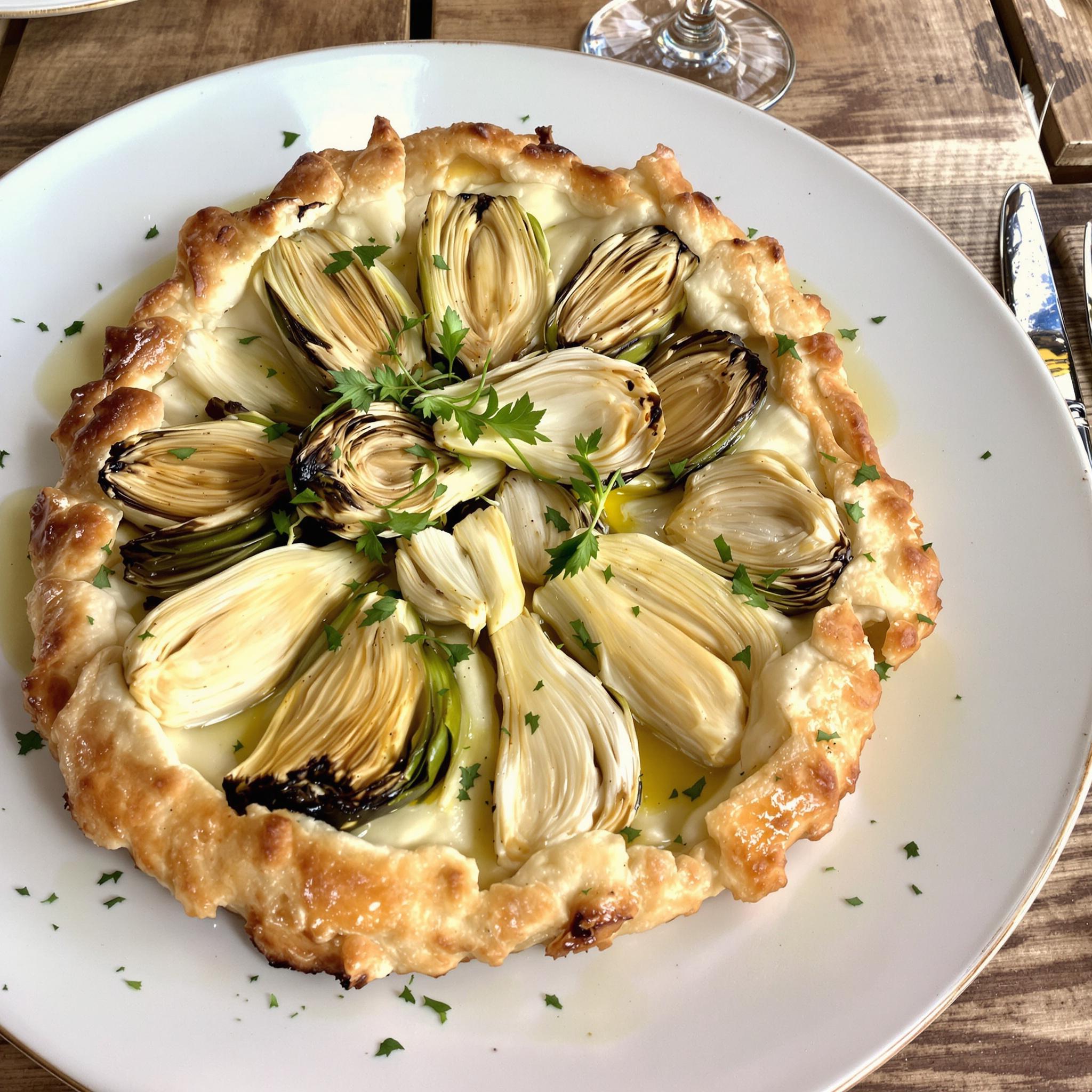 Torta salata con carciofi
