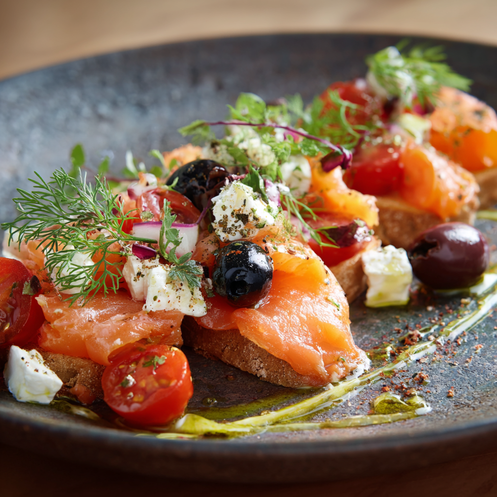 antipasti con salmone