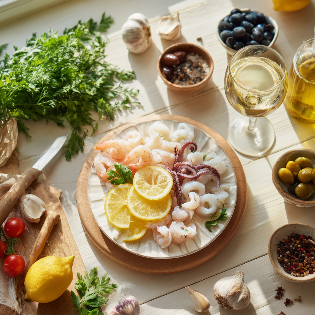 antipasti di mare freddi