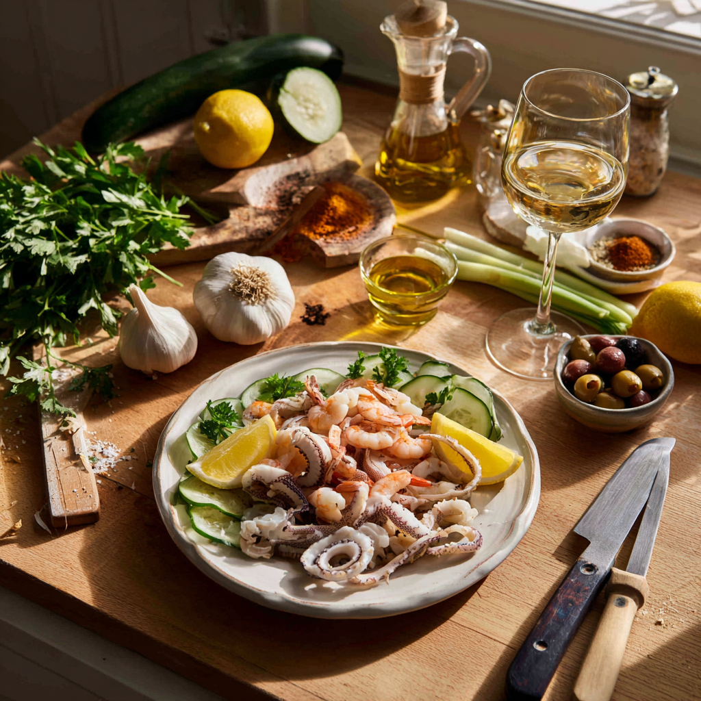 antipasti di pesce gourmet