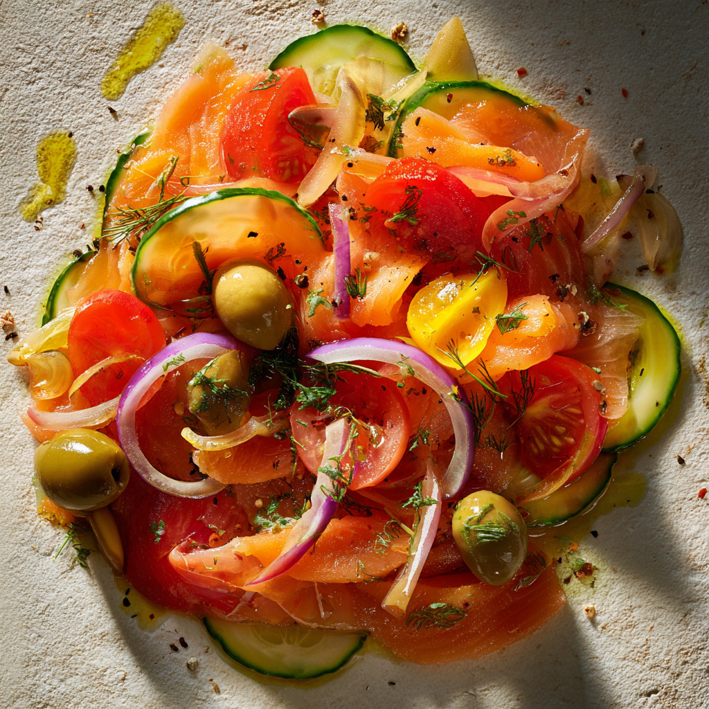 antipasto con salmone
