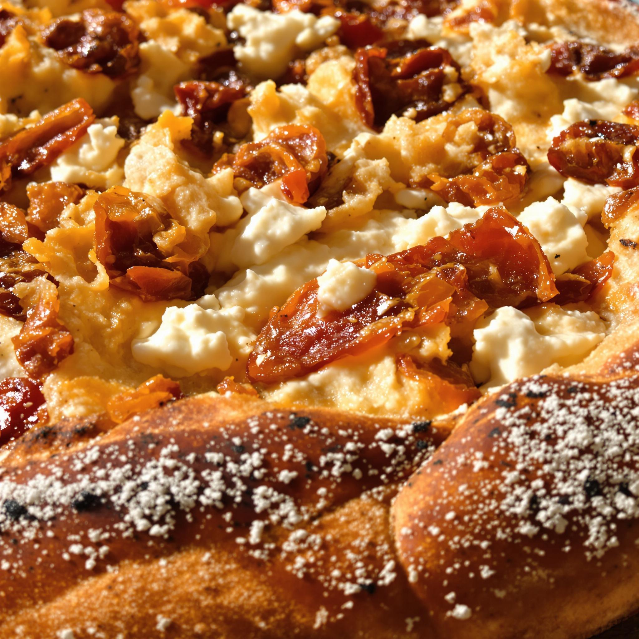Torta salata con feta e pomodori secchi
