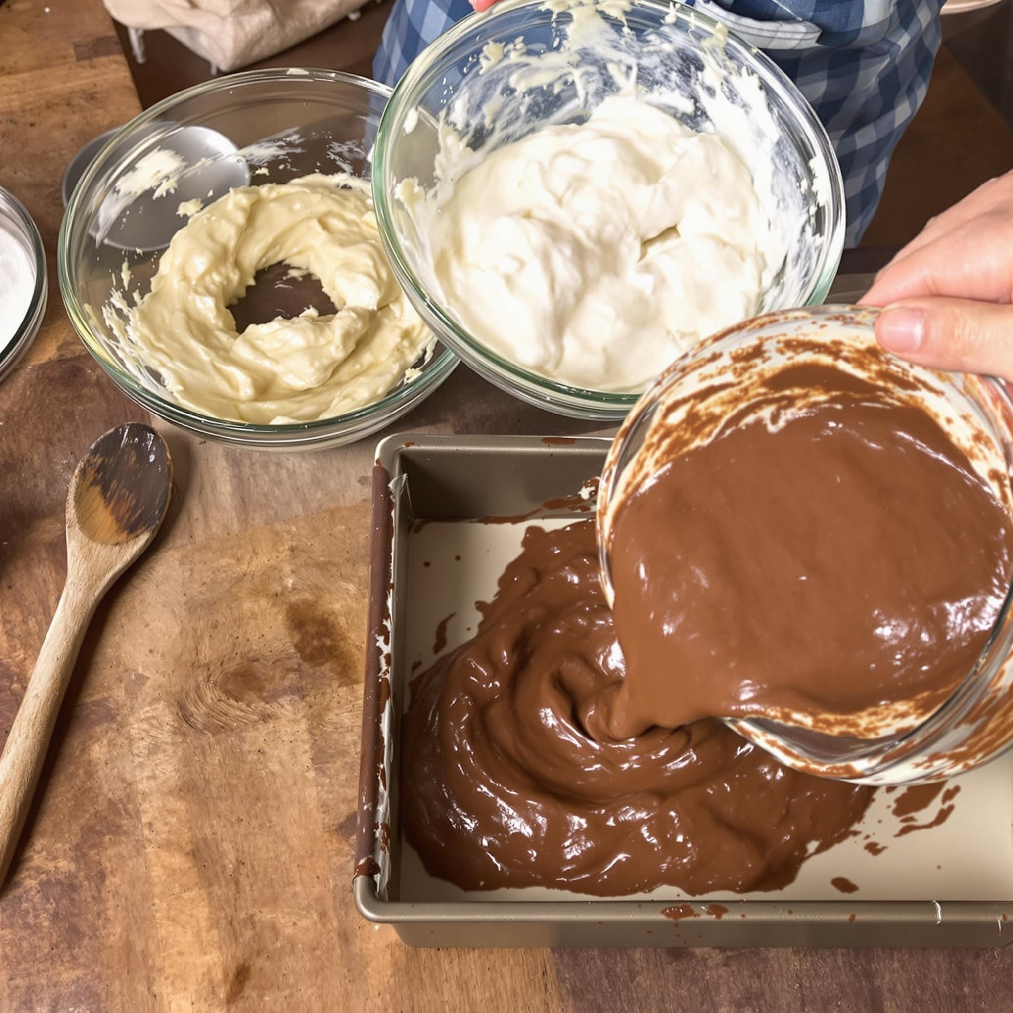 Ciambella bicolore vaniglia e cacao