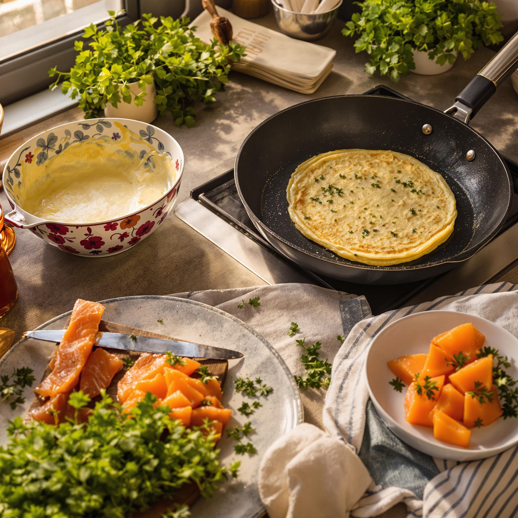 Crêpes al salmone affumicato