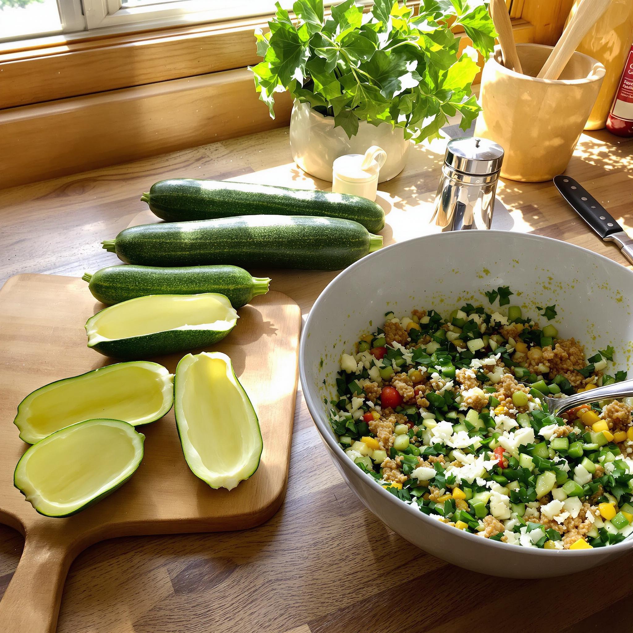 Zucchine ripiene al forno