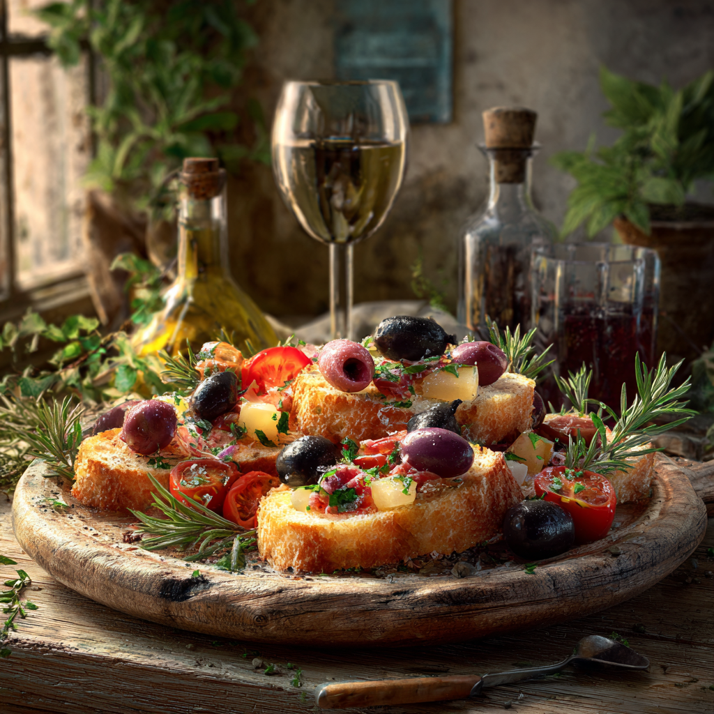 antipasti con crostini