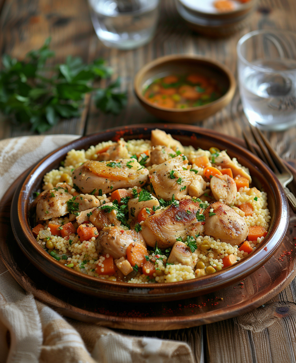 cous cous con pollo e verdure ricetta