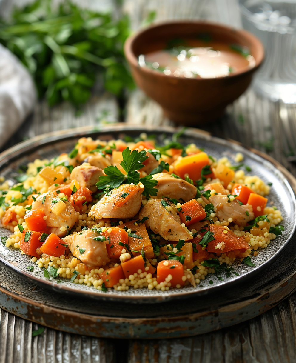 cous cous con pollo e verdure ricetta
