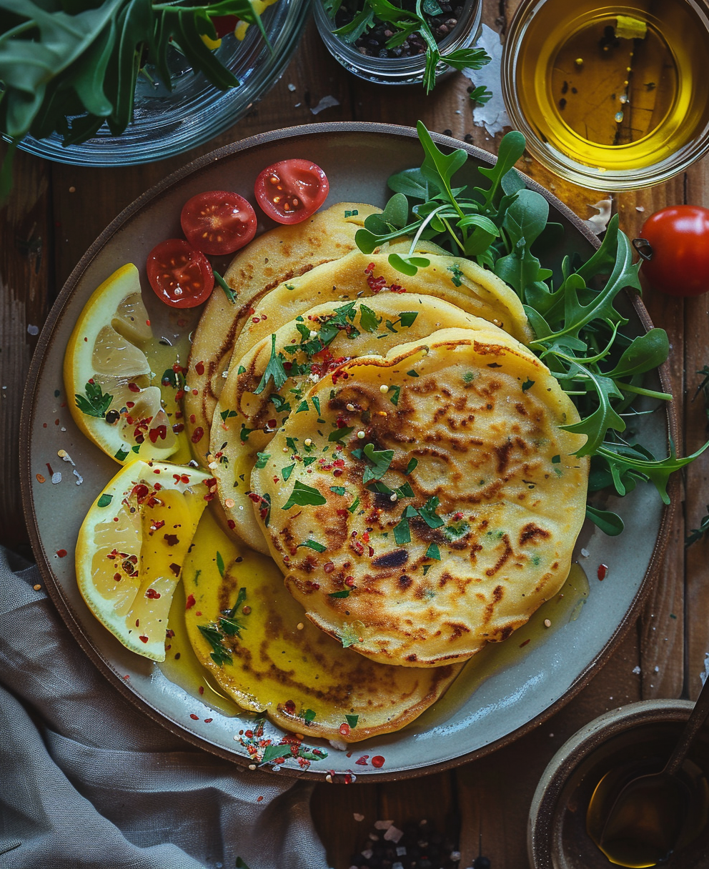 pancakes con farina di ceci