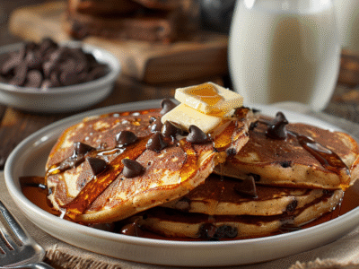 Pancakes con Gocce di Cioccolato: La Ricetta Perfetta per una Colazione Dolce e Soddisfacente