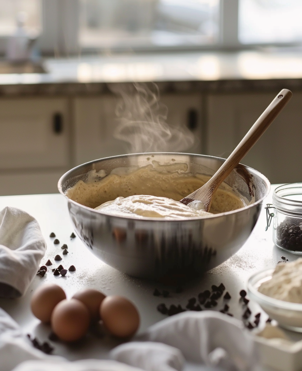 pancakes con gocce di cioccolato