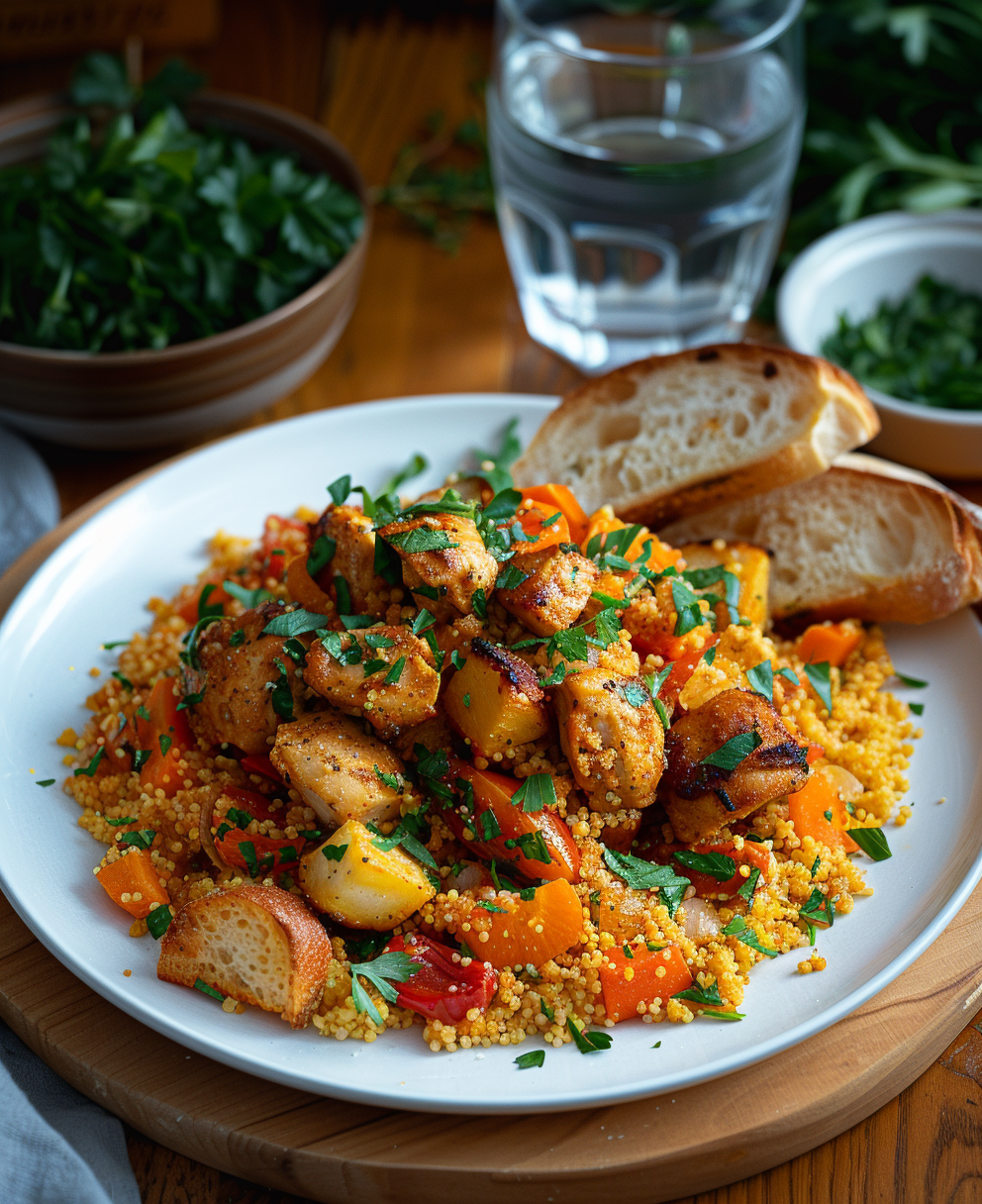 ricetta cous cous con pollo e verdure
