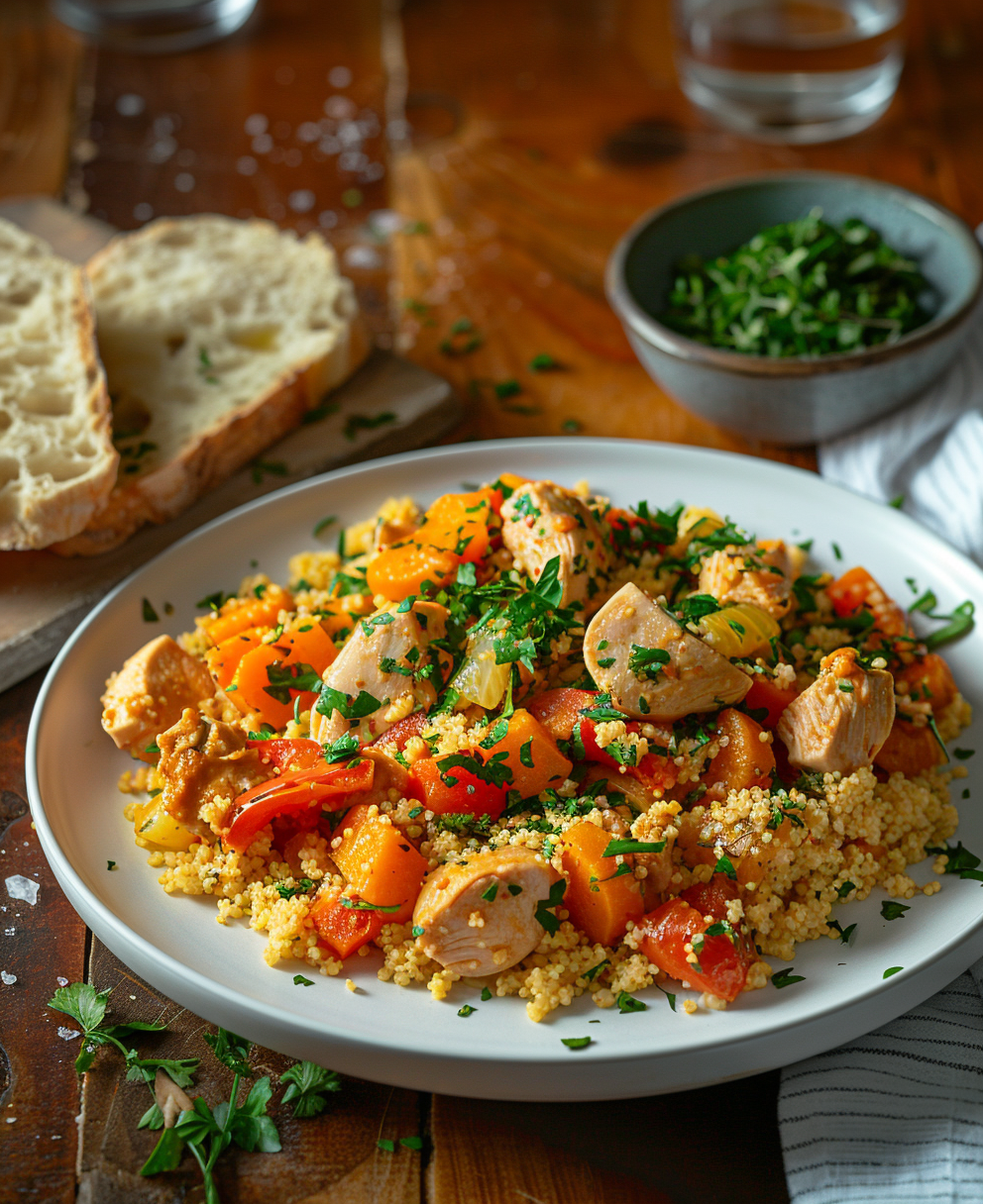 ricetta cous cous con pollo e verdure