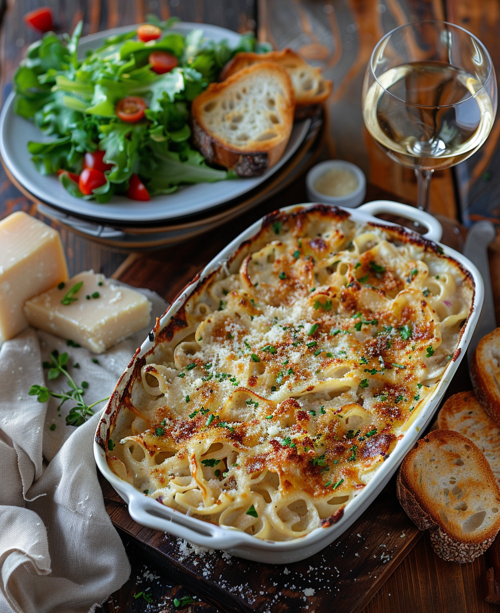 Pasta al forno bianco