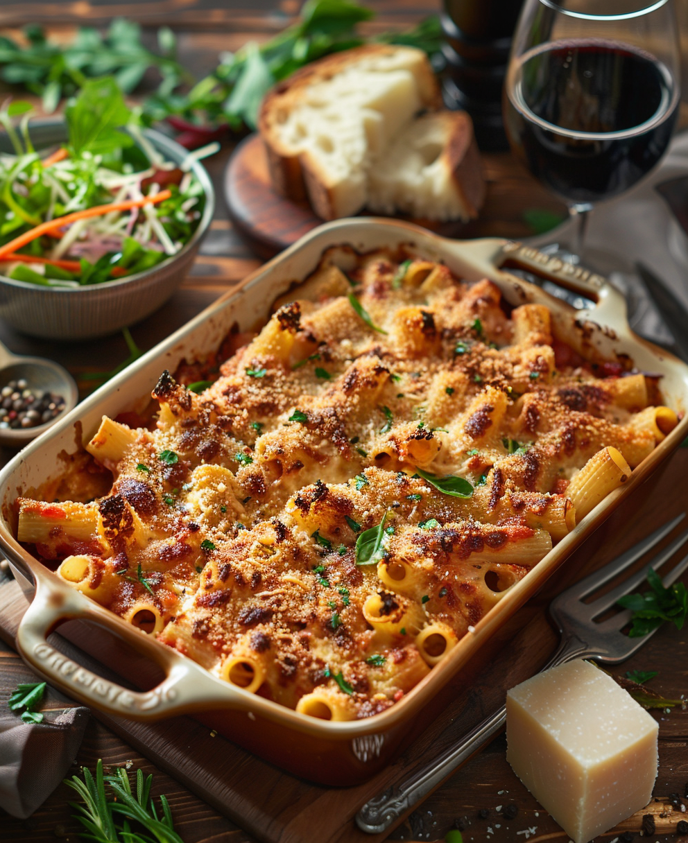 Pasta al forno pasticciata