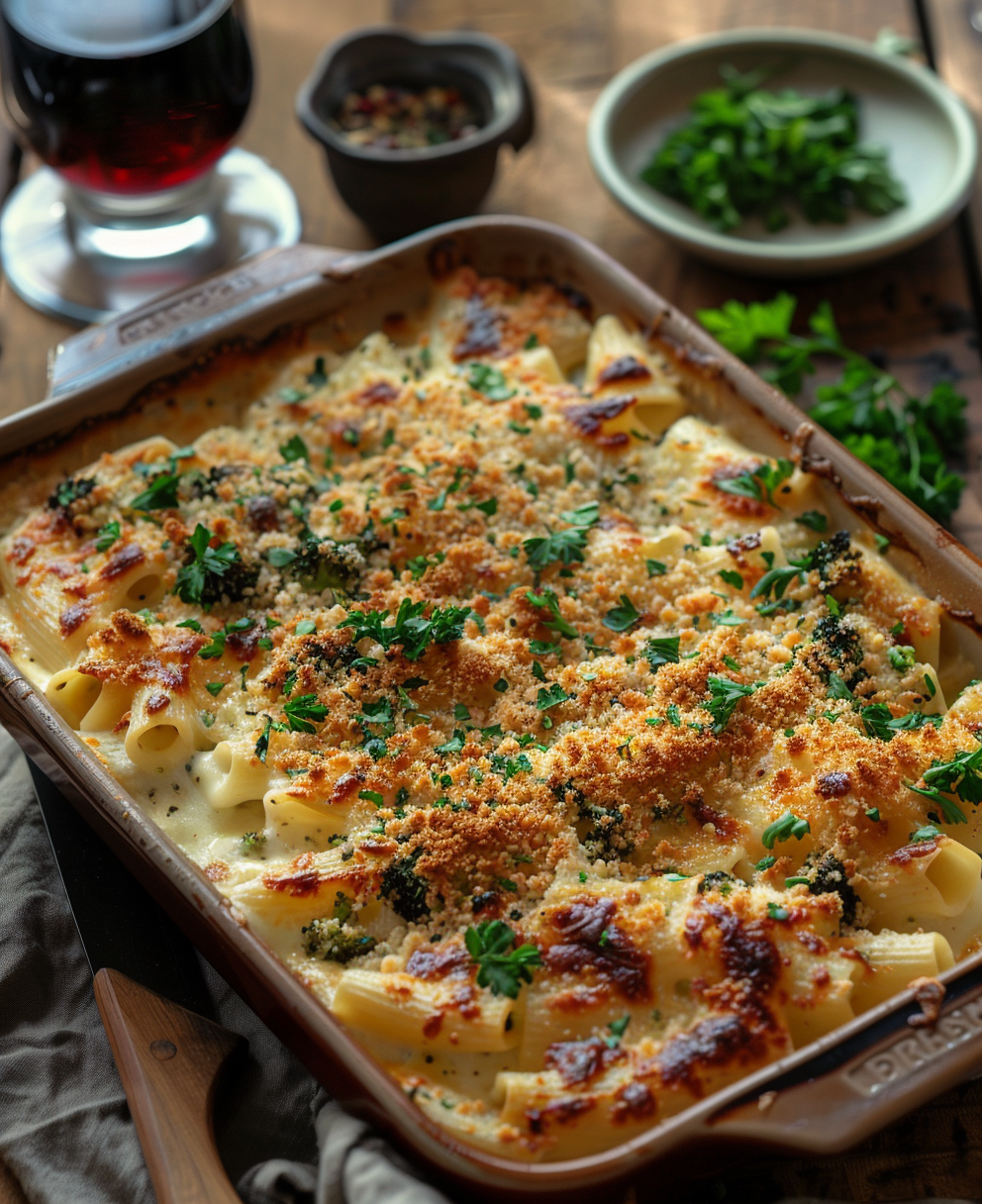 Pasta e broccoli al forno alla siciliana