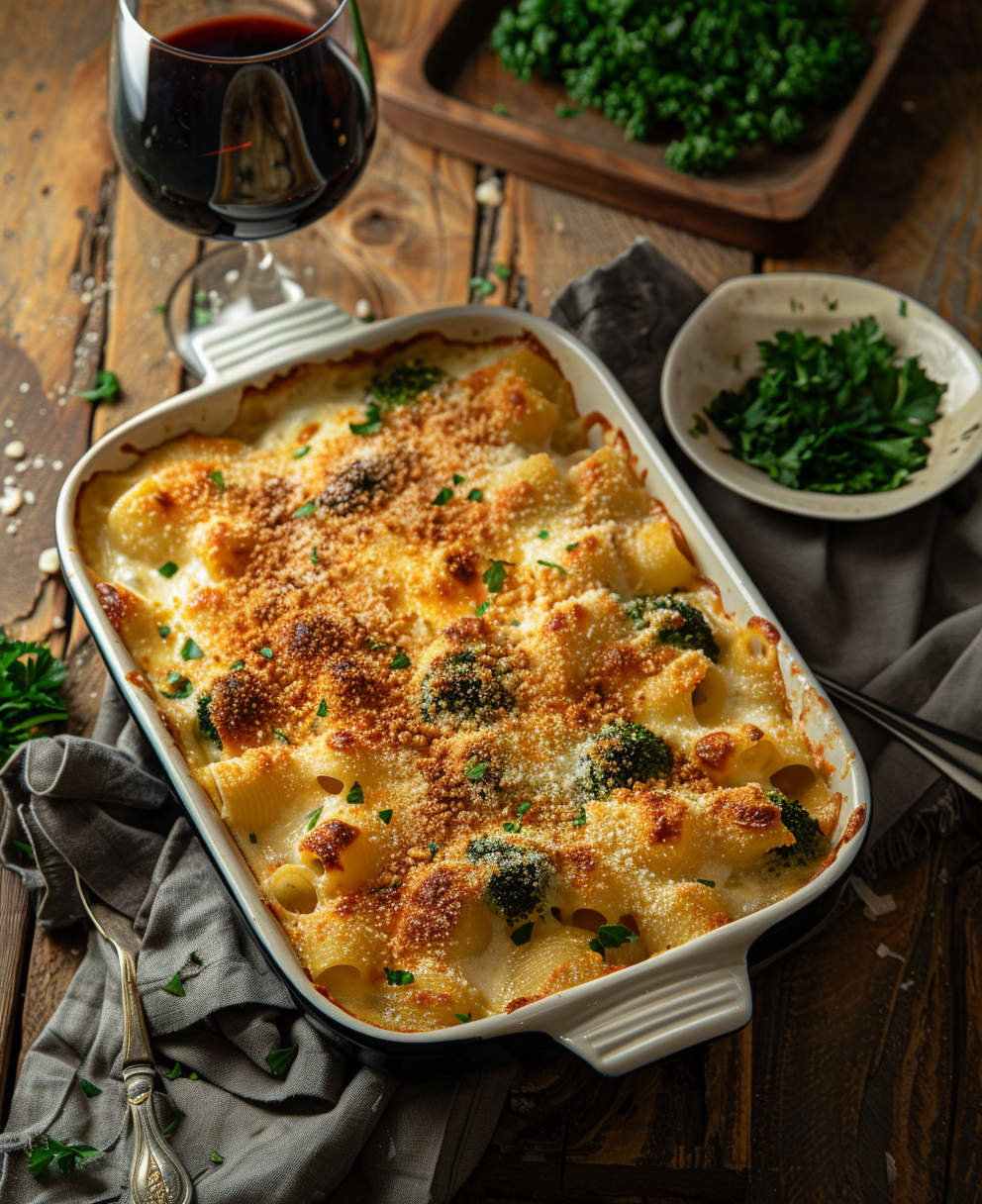 Pasta e broccoli al forno alla siciliana