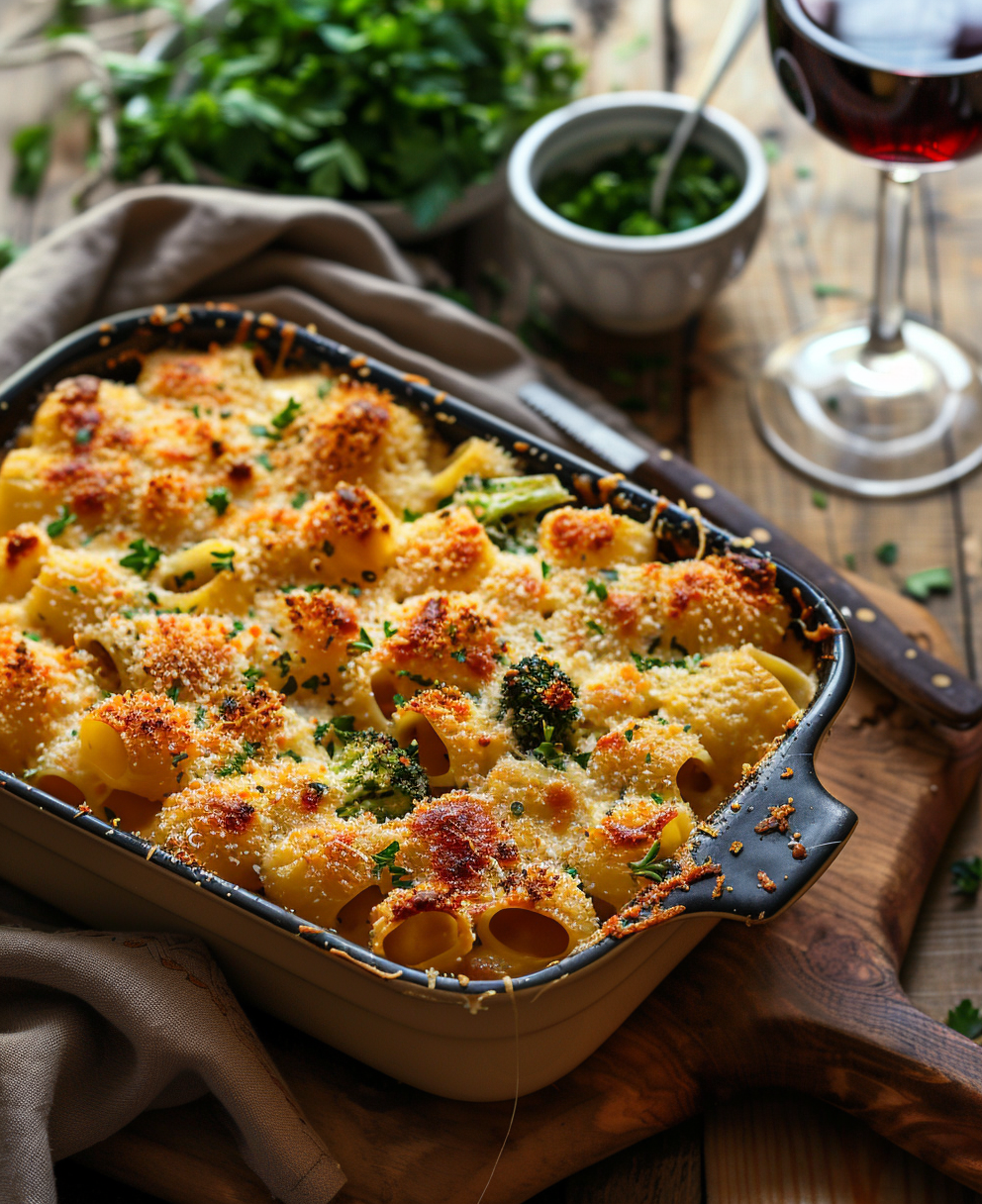 Pasta e broccoli al forno alla siciliana