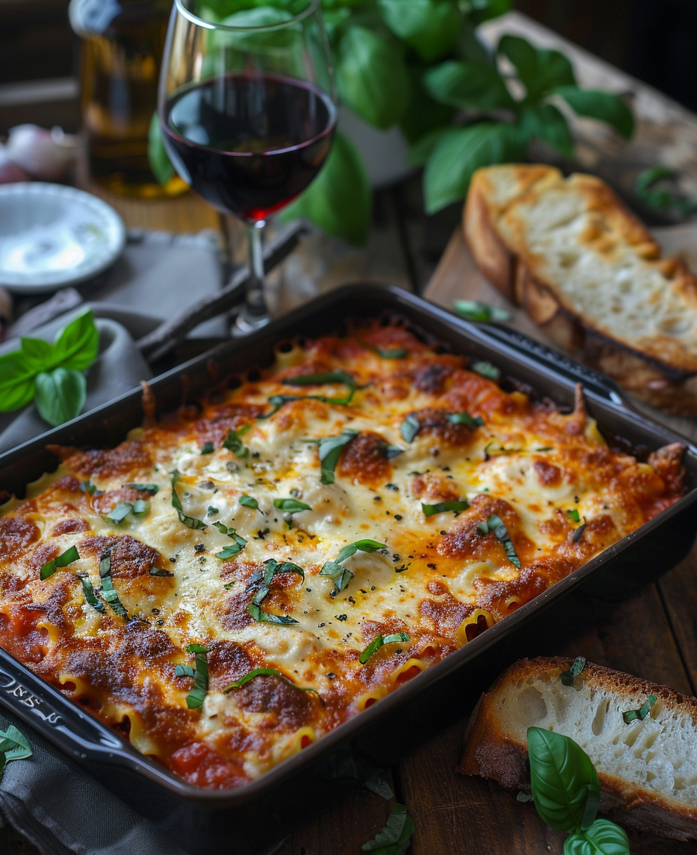 Pasta pomodoro mozzarella al forno