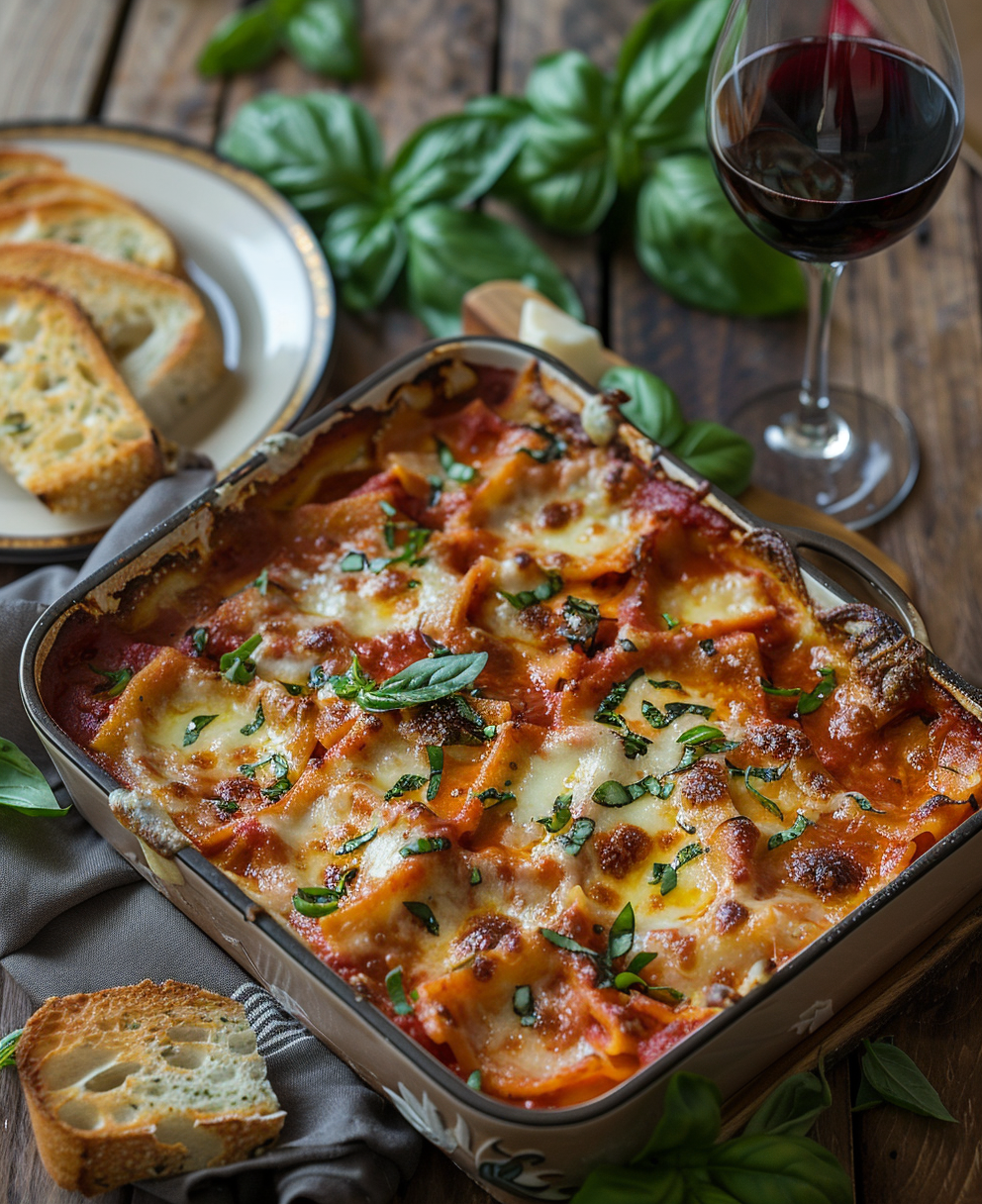 Pasta pomodoro mozzarella al forno