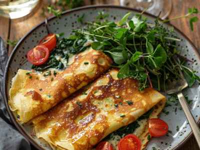 Crepes agli spinaci e ricotta: Ricetta facile e deliziosa