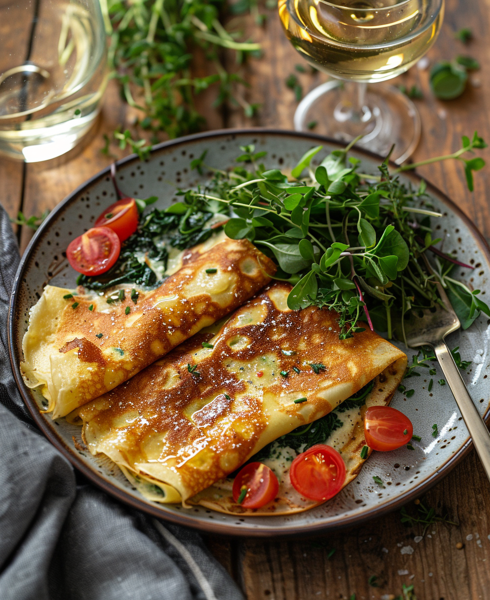crepes agli spinaci e ricotta