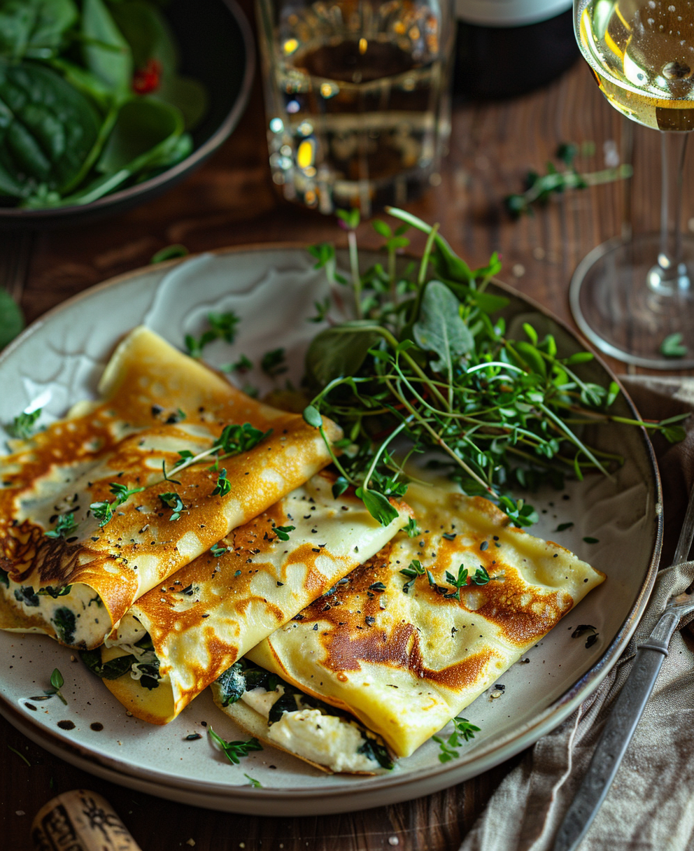crepes agli spinaci e ricotta