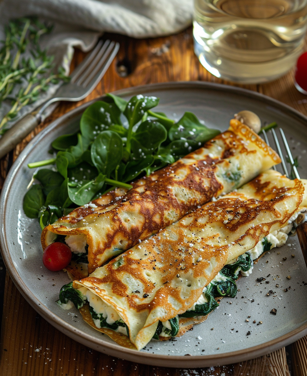 crepes agli spinaci e ricotta