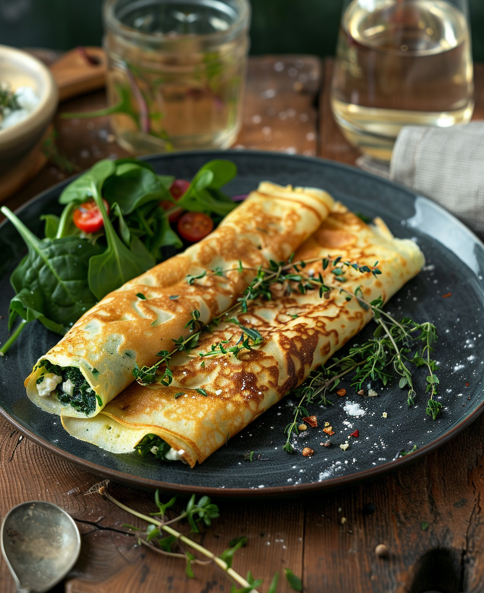 crepes agli spinaci e ricotta