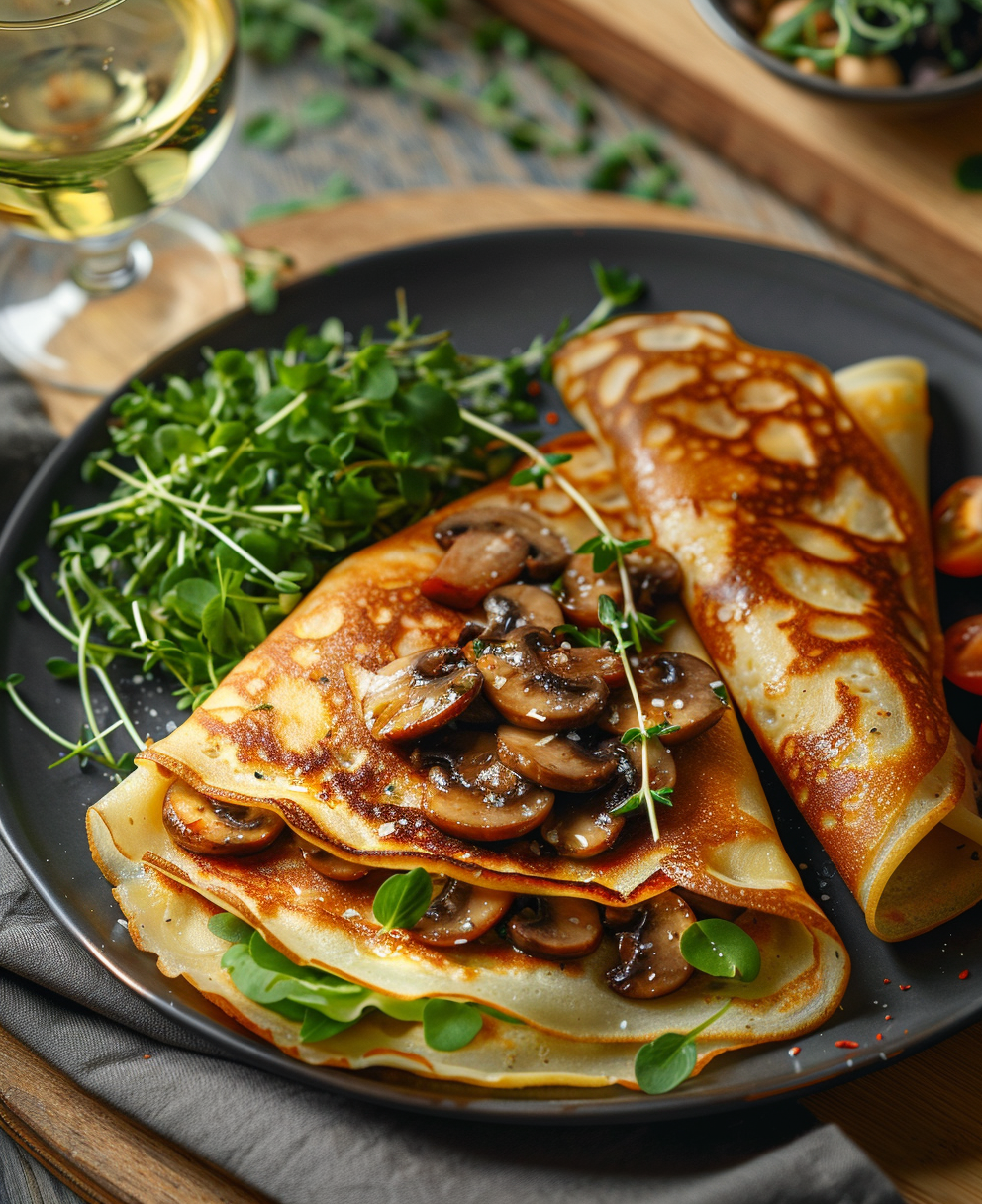 crepes con i funghi