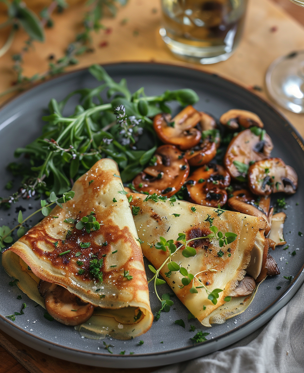 crepes con i funghi