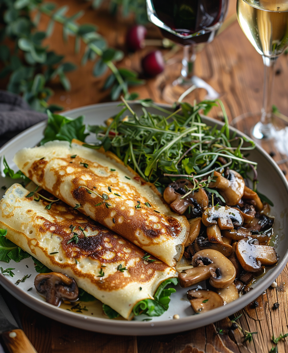 crepes con i funghi
