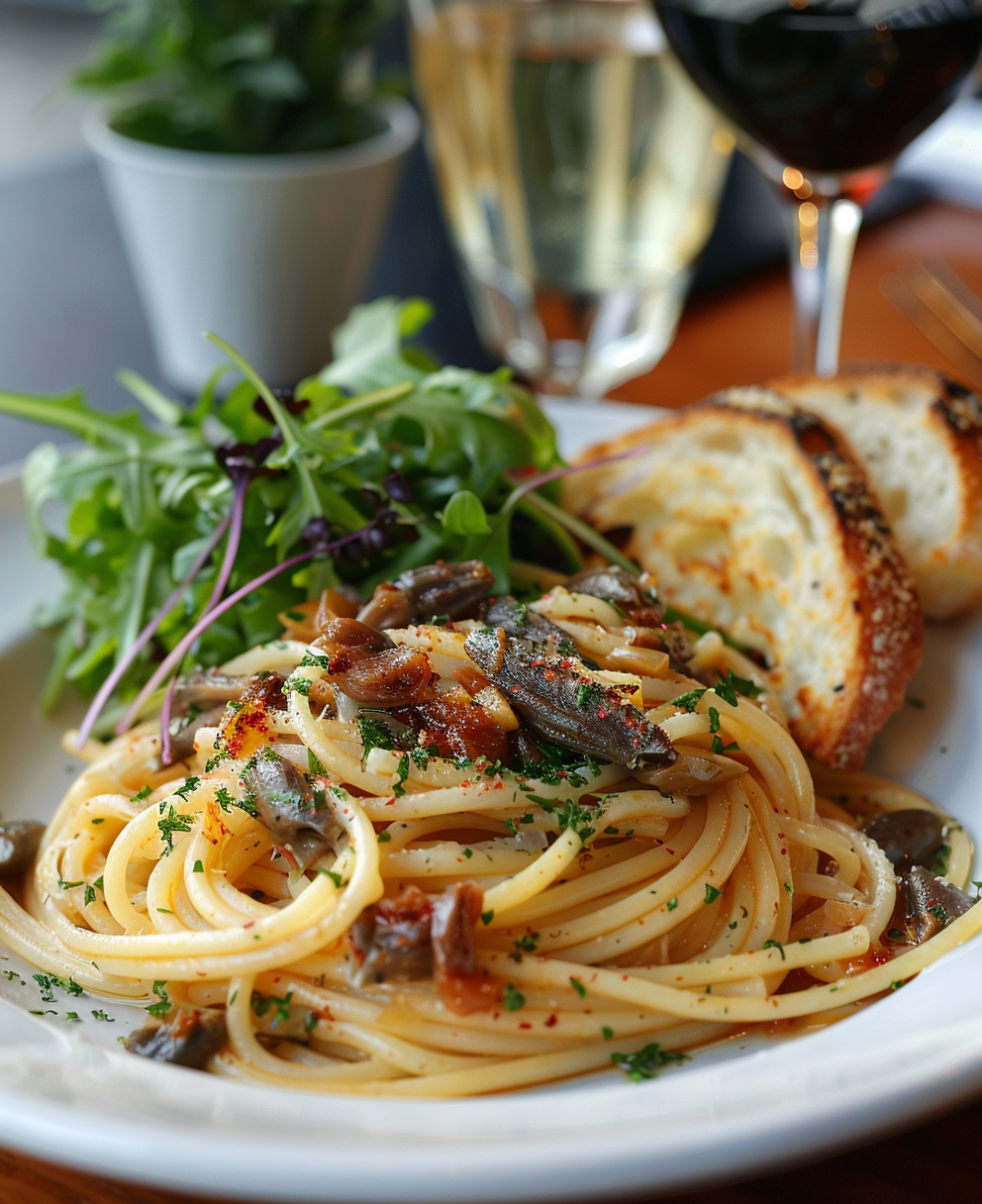 Pasta acciughe fresche