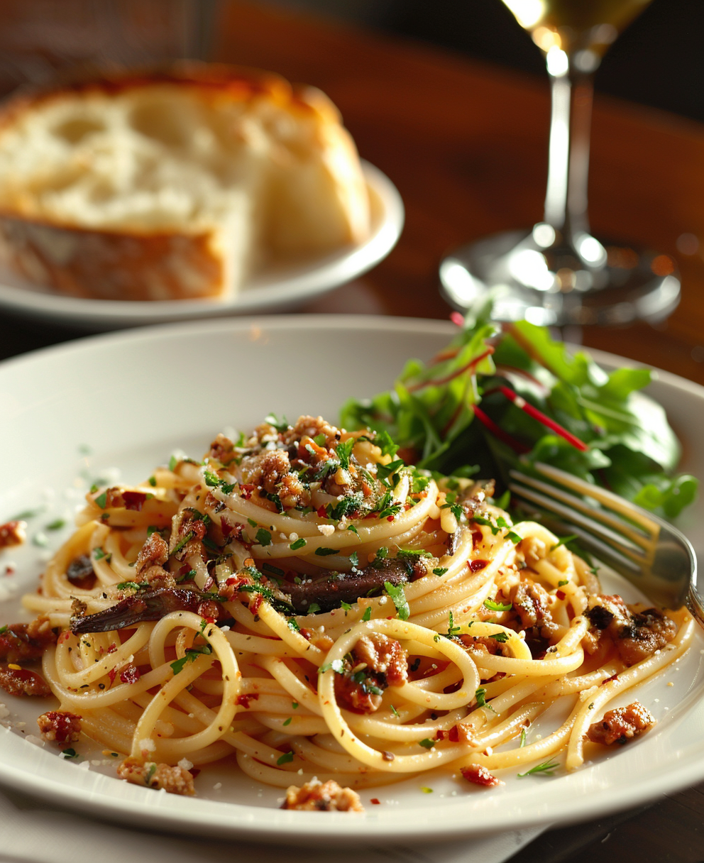Pasta acciughe fresche