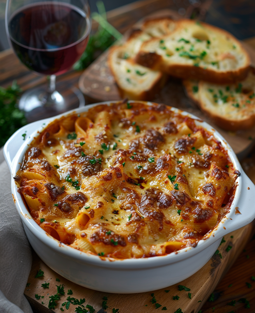 Pasta ai 4 formaggi al forno