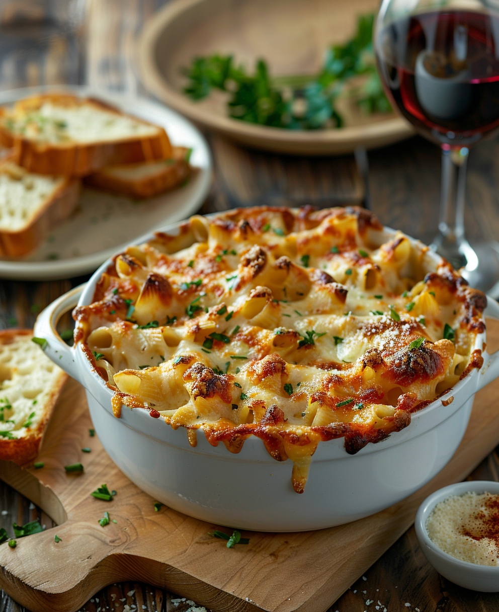 Pasta ai 4 formaggi al forno