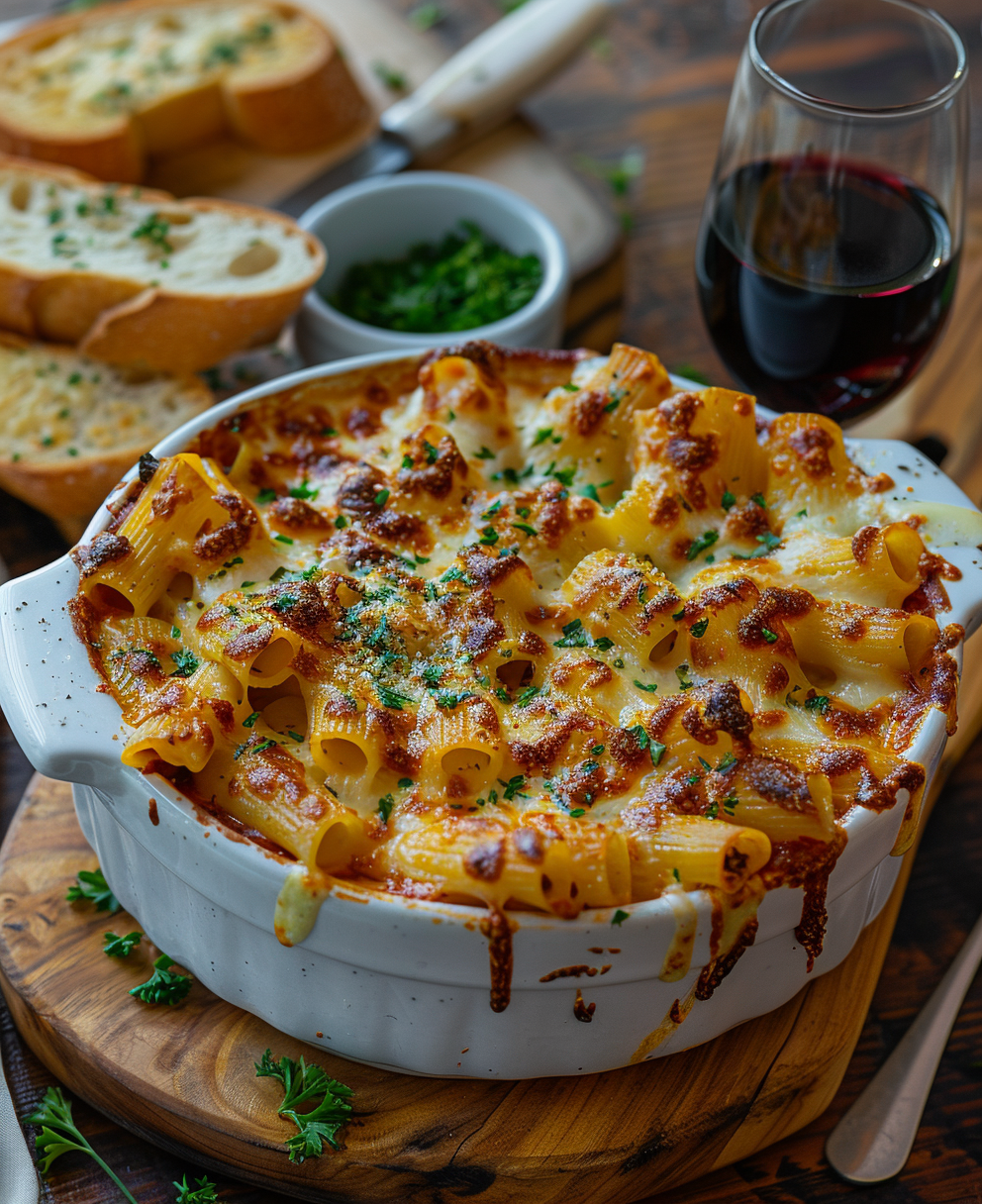 Pasta ai 4 formaggi al forno