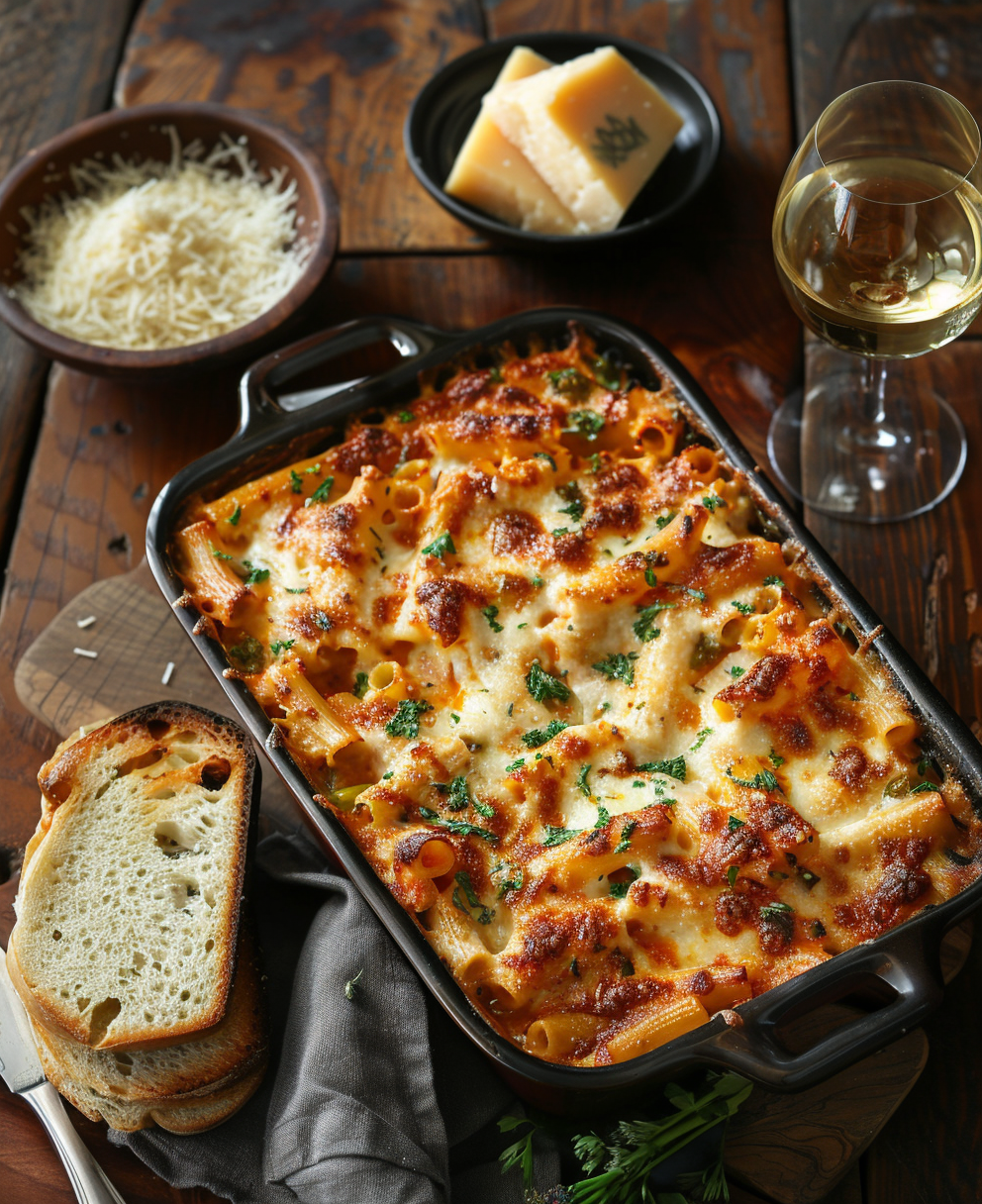 Pasta al forno con asparagi