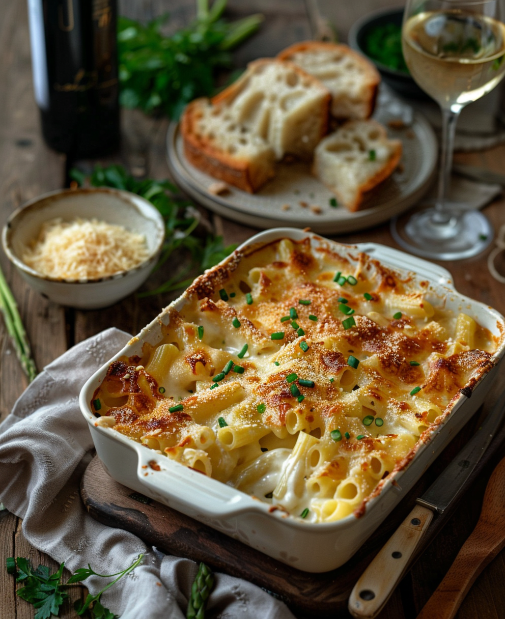 Pasta al forno con asparagi