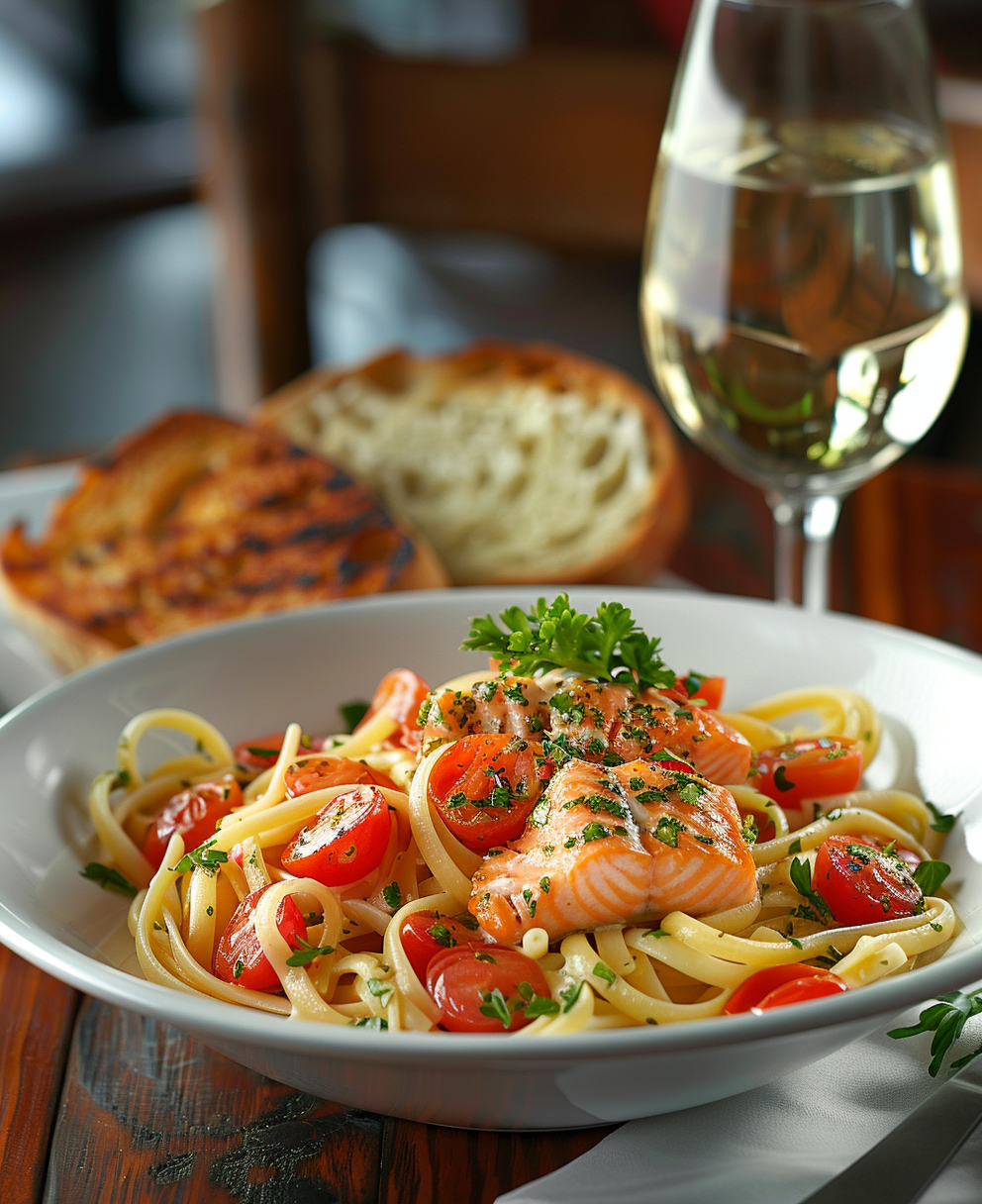 Pasta al salmone fresco e pomodorini
